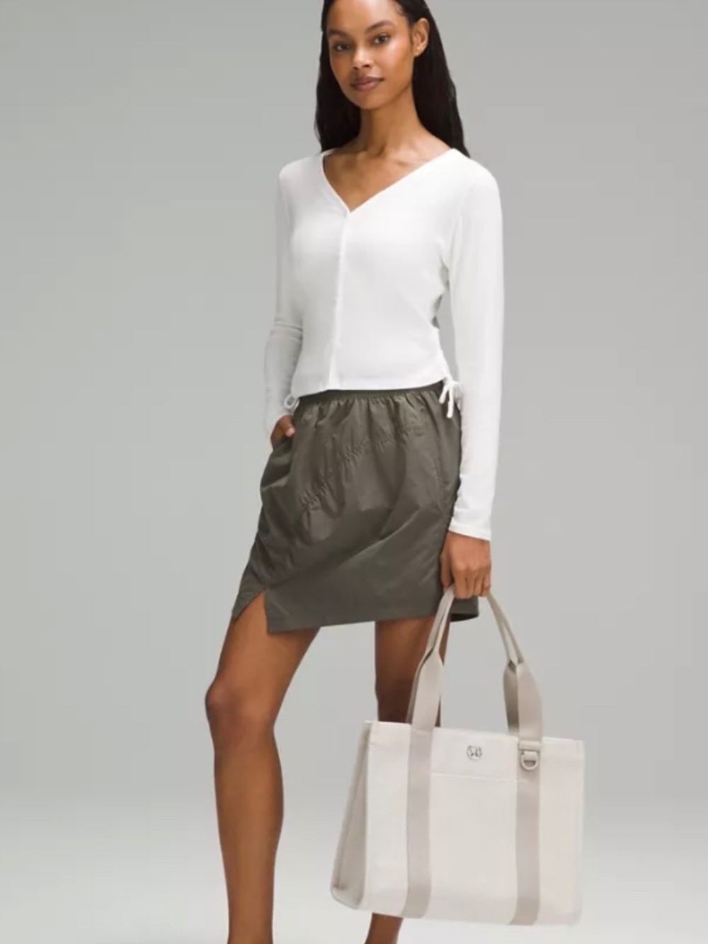 Lululemon Two-Tone Canvas Tote Bag 10L